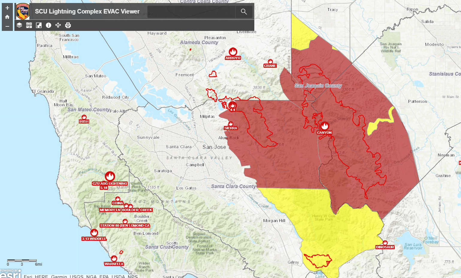 California Wildfire Evacuation Map   Scu Evacuation Map 1597963519 