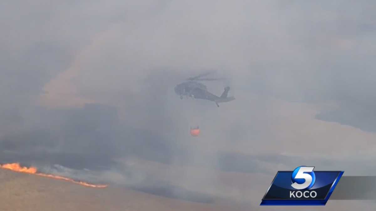 Crews battle large grass fire that burned 900 acres in SE OKC