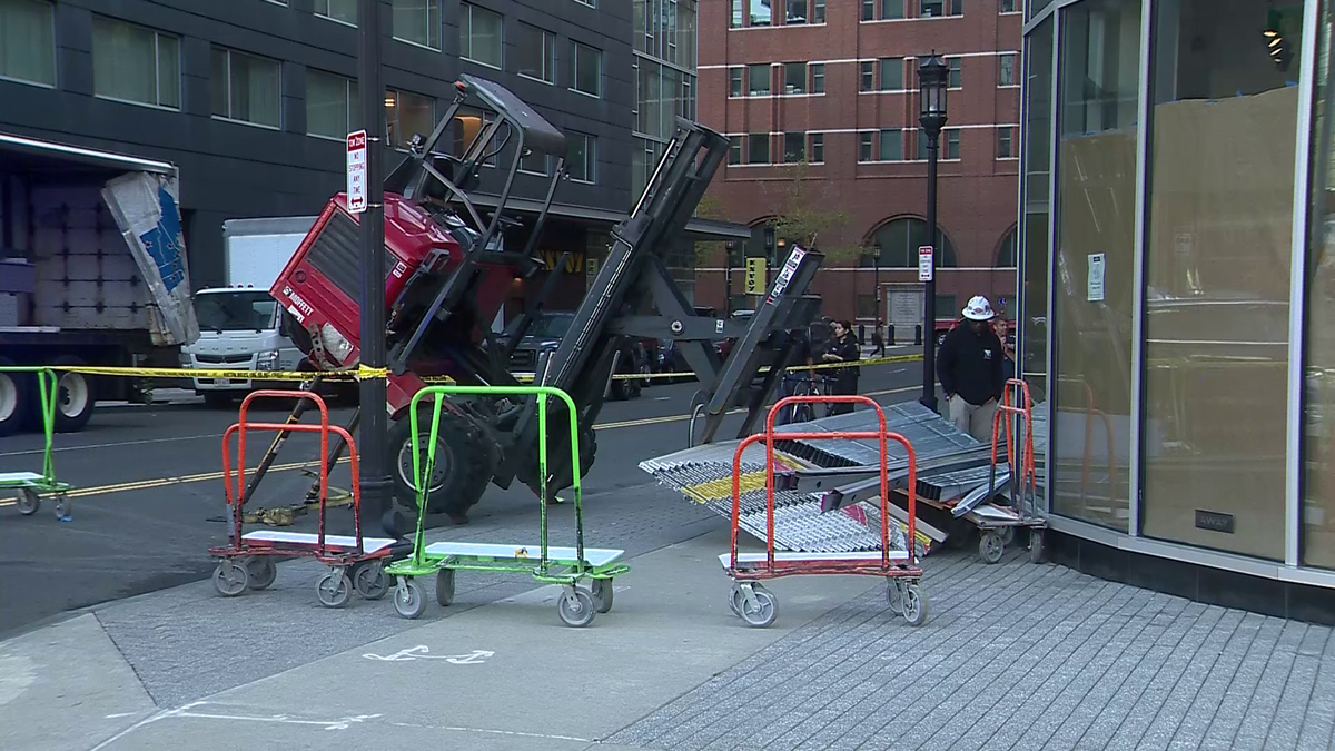 Forklift operator hospitalized after Boston Seaport incident