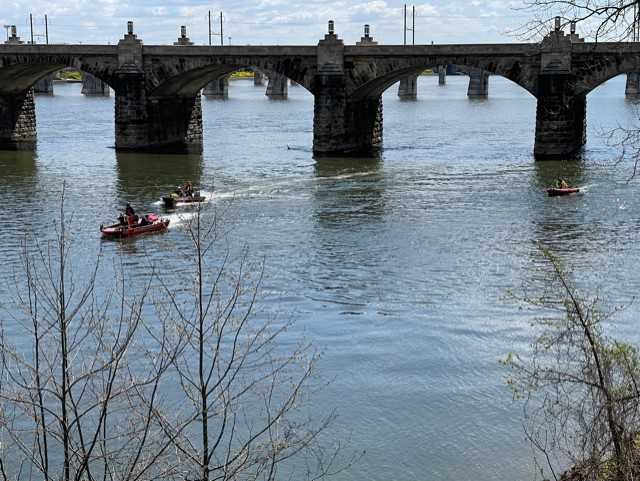 CREWS SEARCH for woman in Susquehanna River near Harrisburg, Pa.