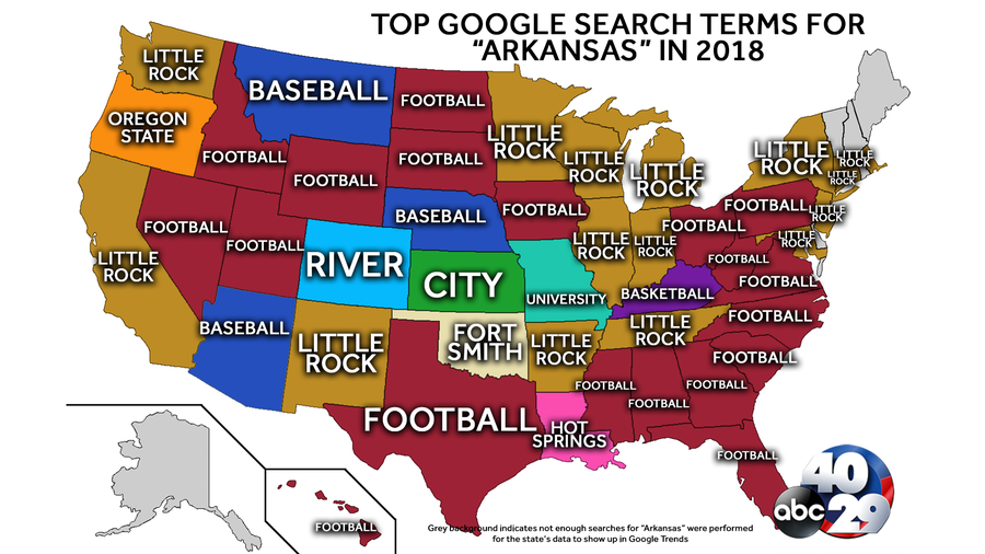 Map Of The Top Google Search Terms For Arkansas In 18 Map Of The Top Google Search Terms For Arkansas In 18