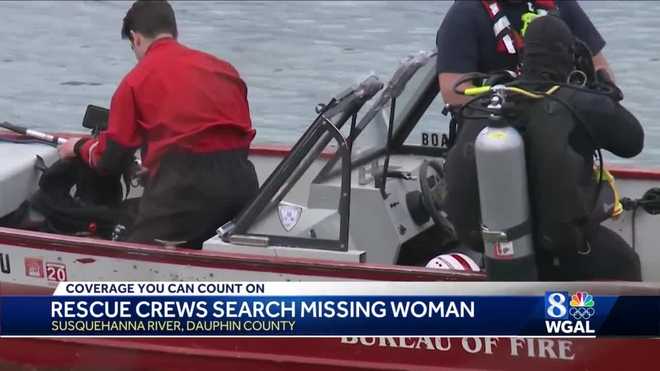 CREWS SEARCH for woman in Susquehanna River near Harrisburg, Pa.