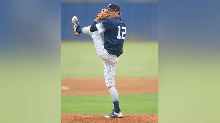 North Andover’s Sebastian Keane winds up for a pitch at the 2017 MLB Area Code Games. (Courtesy photo via Wicked Local)