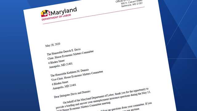 Maryland labor secretary's letter seeks to answer unemployment issues