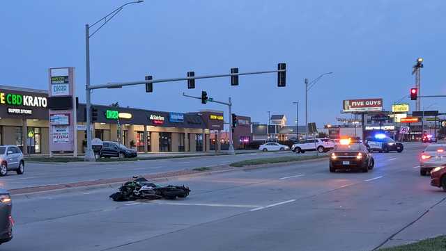 Omaha motorcycle crash sends one to hospital