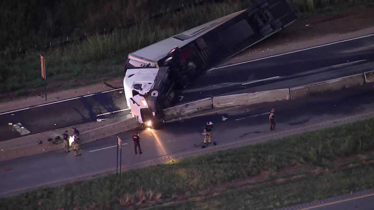 Person Dies After Semi-trailer Rollover On I-40 In OKC