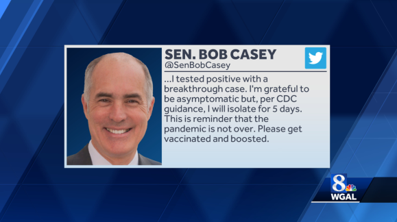 US Sen. Bob Casey Tests Positive For COVID-19