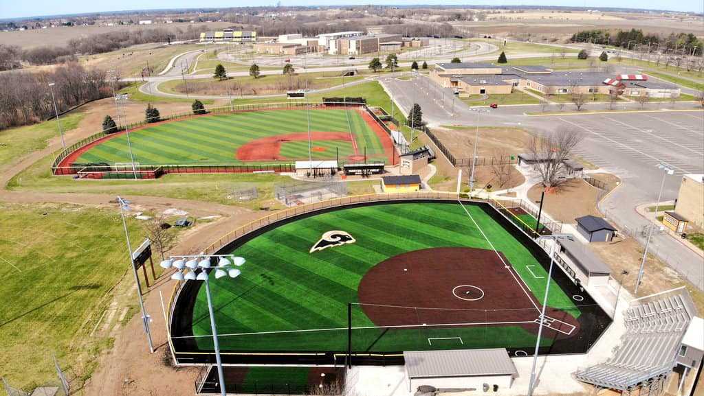 Get a look at Southeast Polk's beautiful new turf softball field