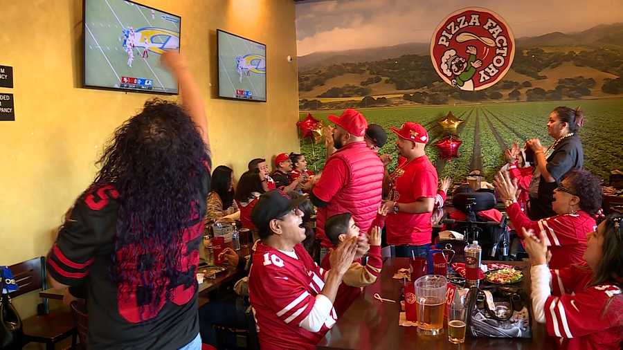 Fans’ eyes glued to the screen as they watched the San Francisco 49ers take on the Los Angeles Rams, with Superbowl dreams on the line.