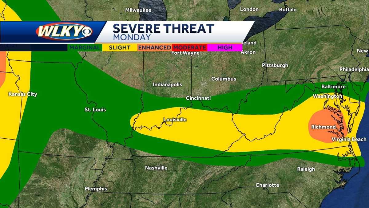 3 graphics explain storm risks for Louisville region this week