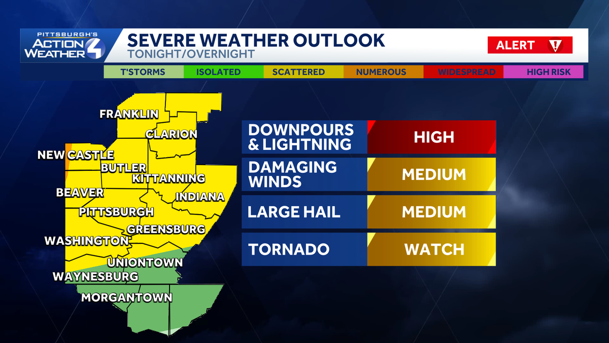 Severe Weather Alert Day continues into Friday AM