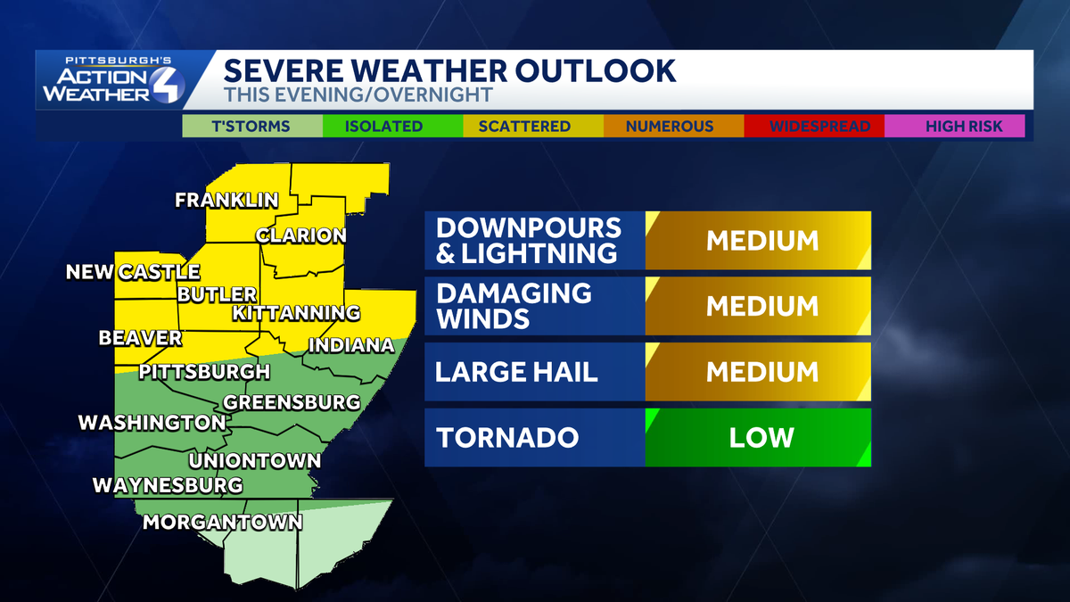 Strong storms to blow through the Pittsburgh area