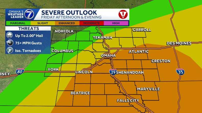 Strong storms possible Friday afternoon in eastern, western Iowa