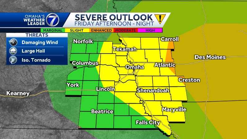 Omaha weather: Severe storms possible Friday