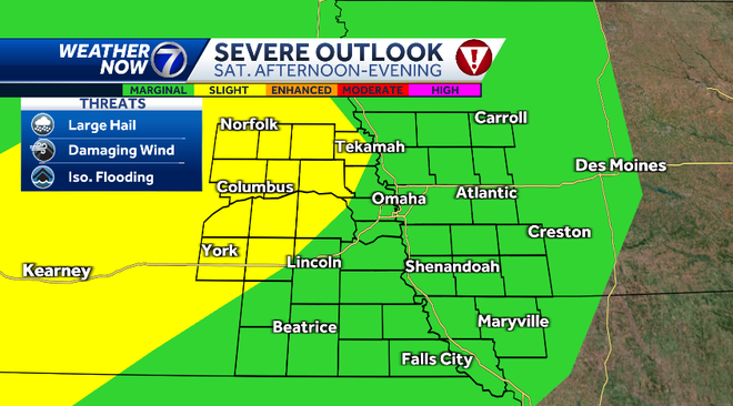 Omaha weather: Severe storms possible Saturday