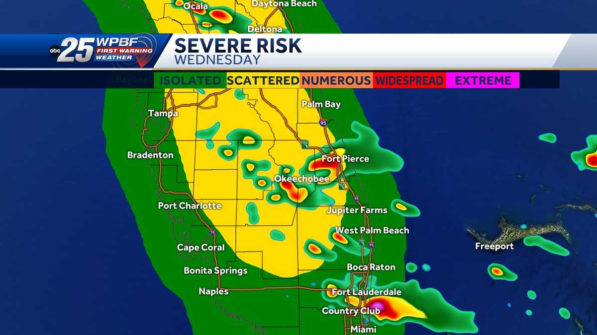 Scattered showers and strong thunderstorms expected Tuesday evening