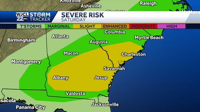 Impact Weather Day Saturday...gusty winds, severe storms possible - WJCL