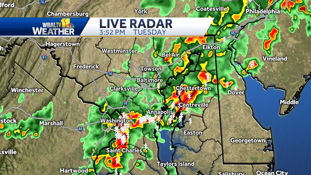 Thunderstorms Move Through Maryland Tuesday Afternoon