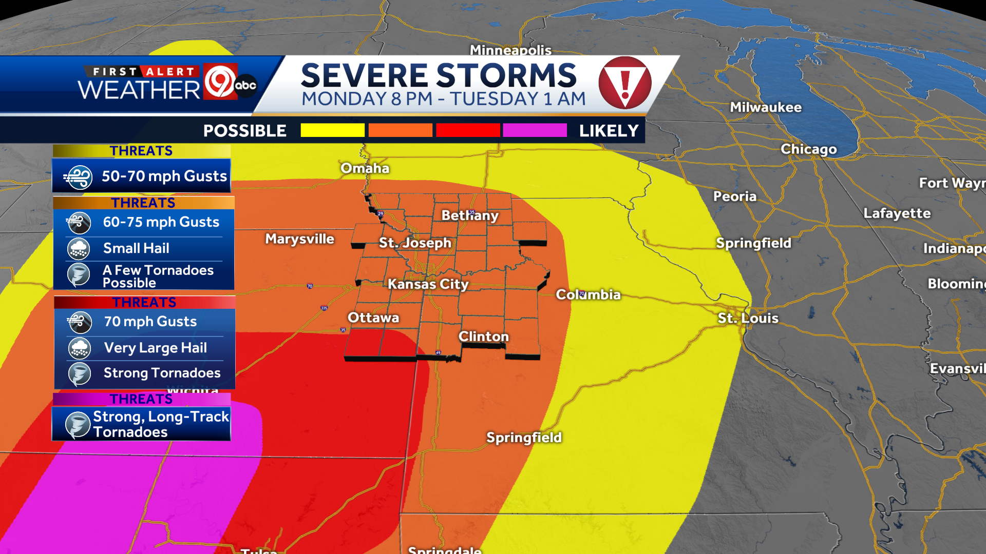 Kansas City weather radar Monday severe thunderstorm - KMBC