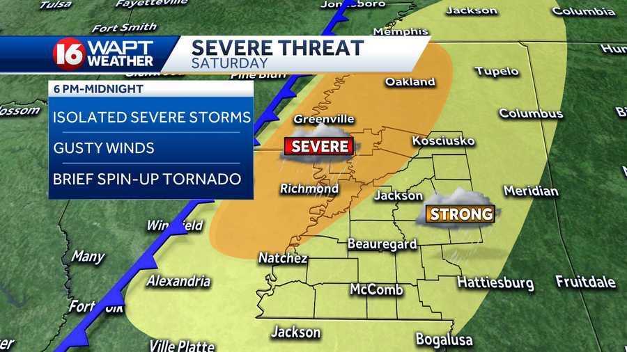 Strong cold front brings possibility of severe storms Saturday