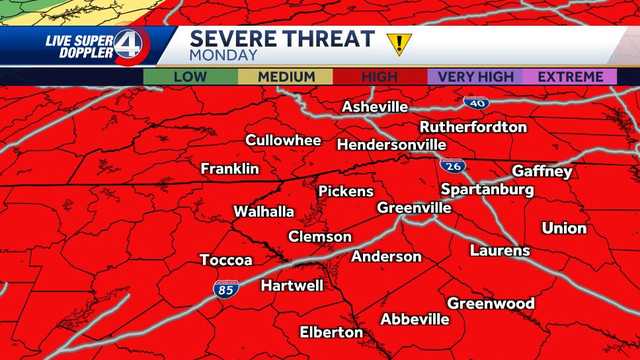 South Carolina: Storm threat Monday - Vimarsana News