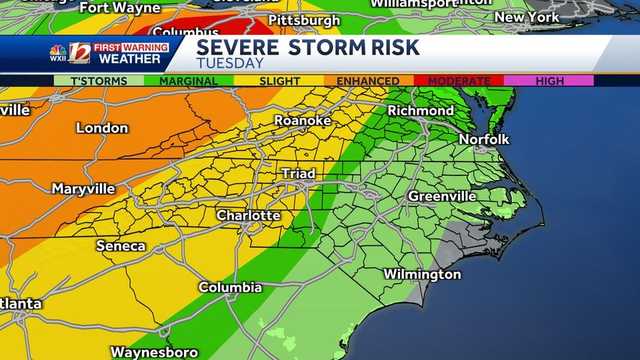 Severe storms possible in the Carolinas late Tuesday-Wednesday - Vimarsana News