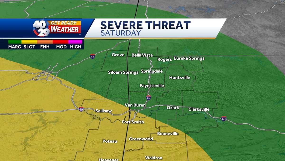 Severe weather is possible in NWA & the River Valley on Saturday