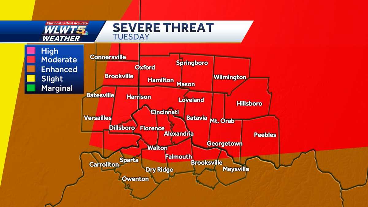 5 graphics explain what you should know about severe storm threat – WLWT Cincinnati