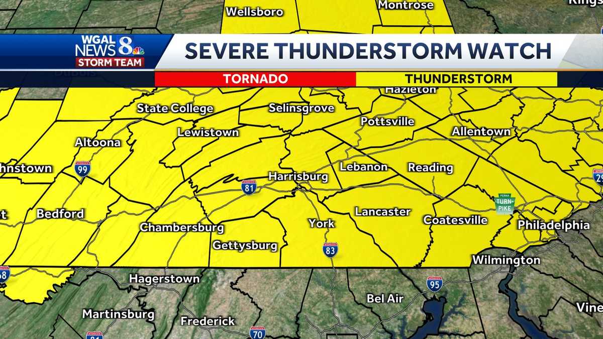 Storms may bring heavy rain, gusty winds to south-central Pa.