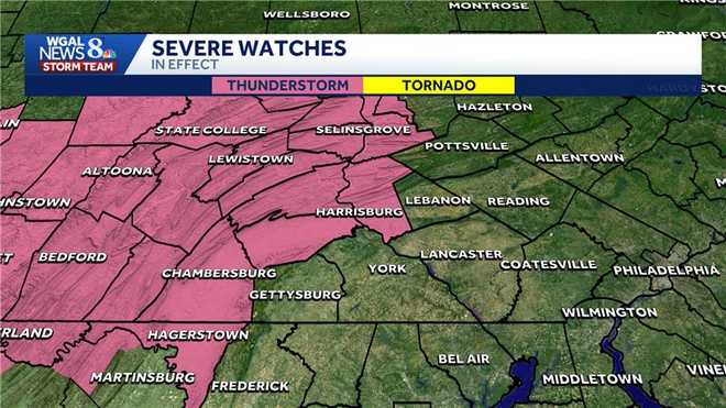 Severe Thunderstorm Watch issued for most of the Susquehanna Valley