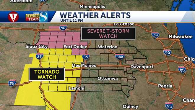 Tracking severe storms, storm damage in Iowa Wednesday night