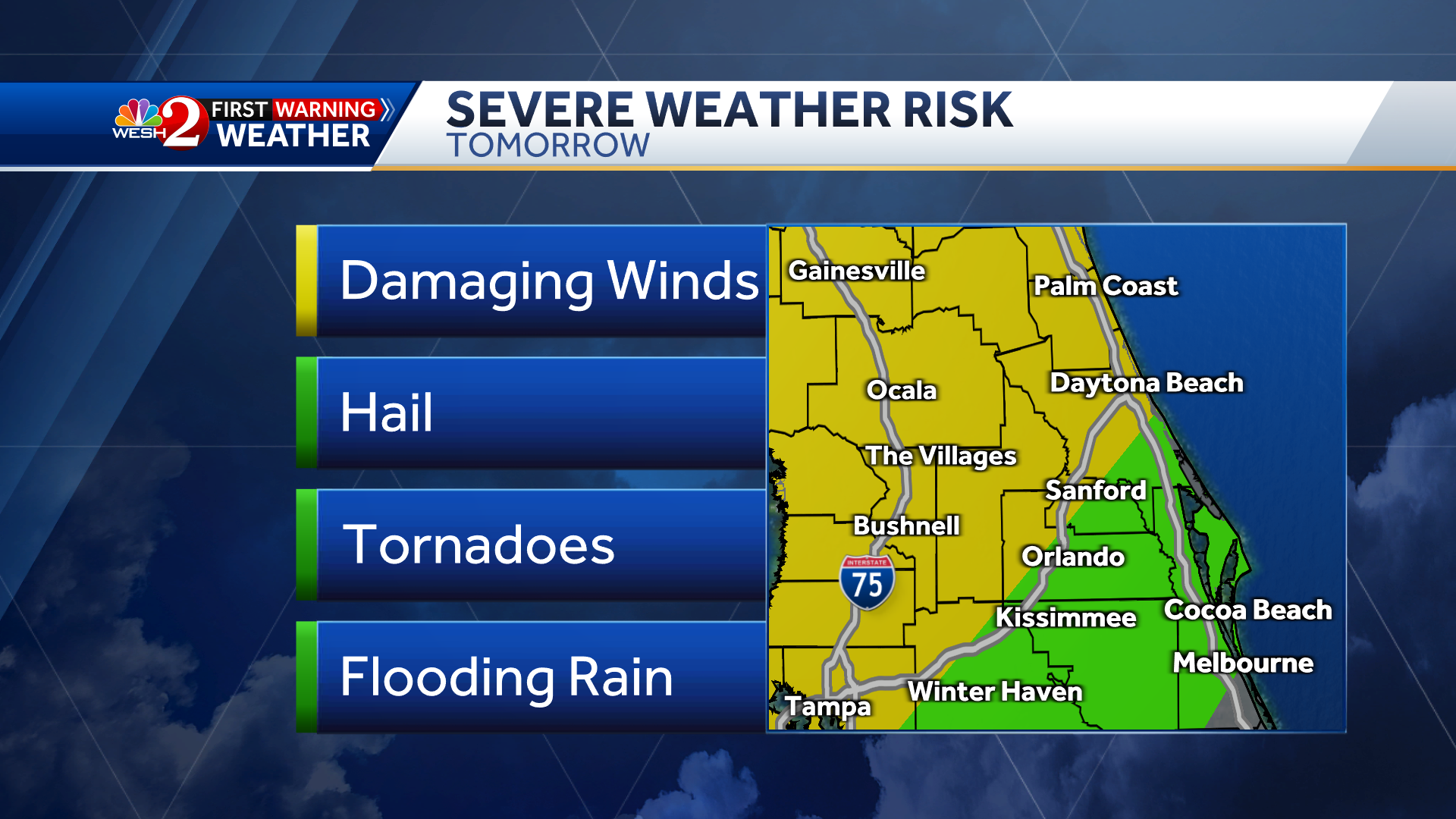 Florida severe weather risk: Storms forecast to hit Central FL - Vimarsana News