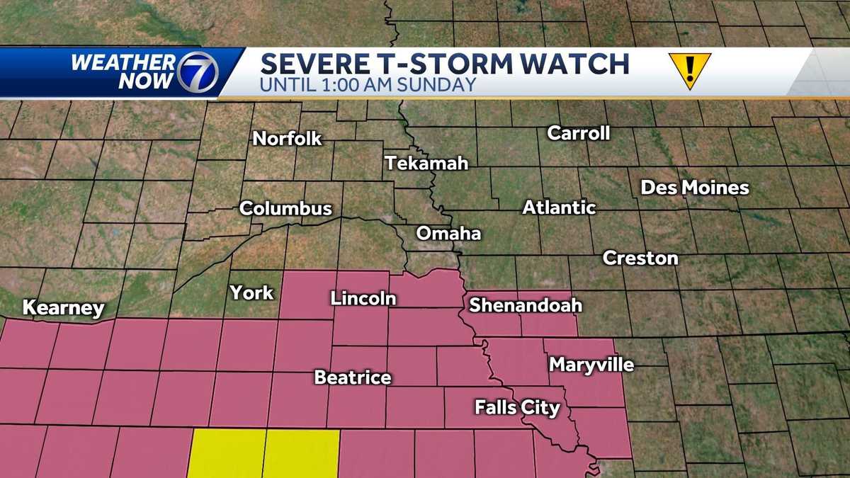 Severe thunderstorm watch issued for parts of the area as storms move ...