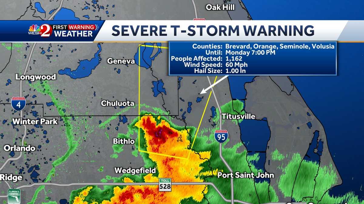 Severe thunderstorm warnings expire for Volusia, Seminole, Orange, and