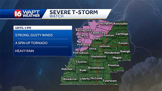 Cold front brings threat of severe storms to central Mississippi