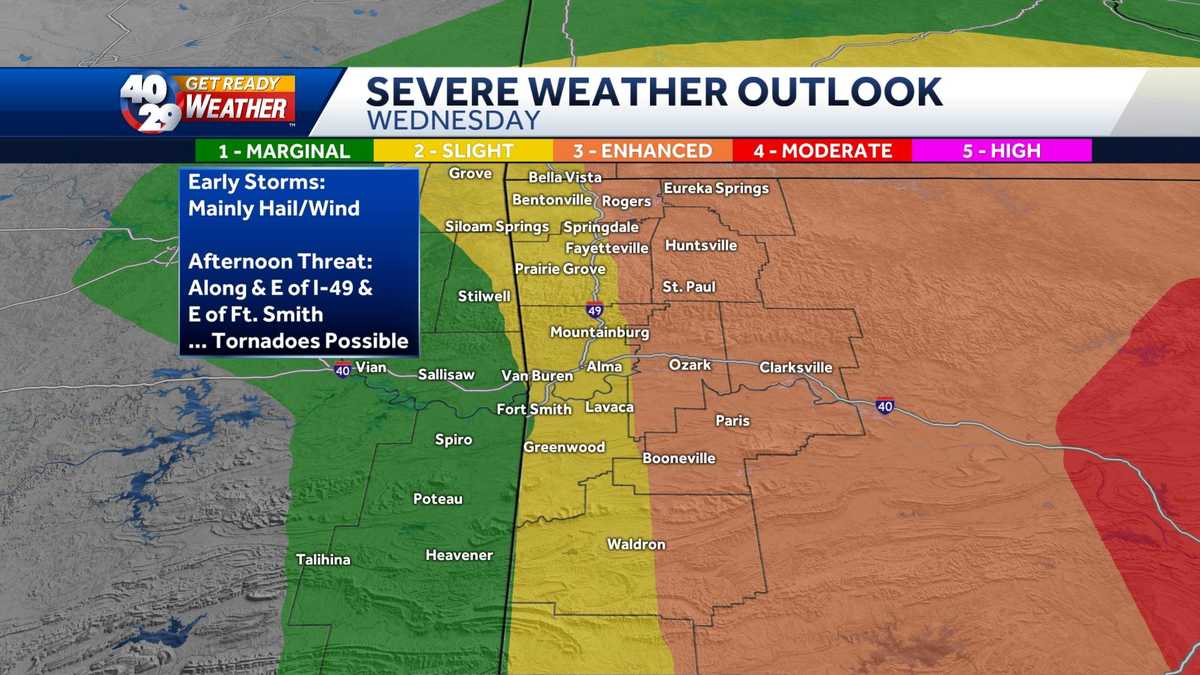 Strong winds, hail, and tornadoes possible today