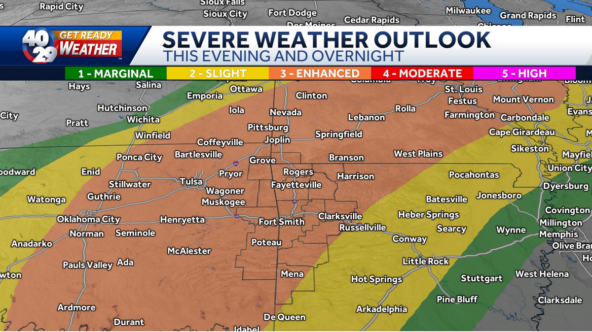 SEVERE DAY: Strong to severe storms possible tonight