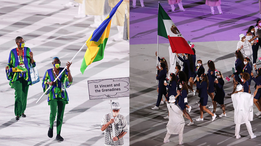 shafiqua maloney, gaby lopez in the olympics opening ceremony