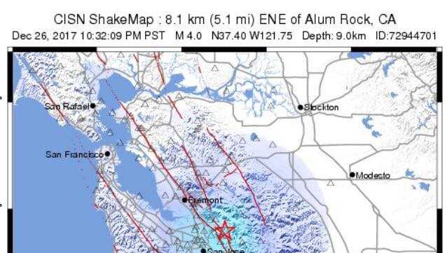 Pair of earthquakes rattle San Jose, Santa Cruz