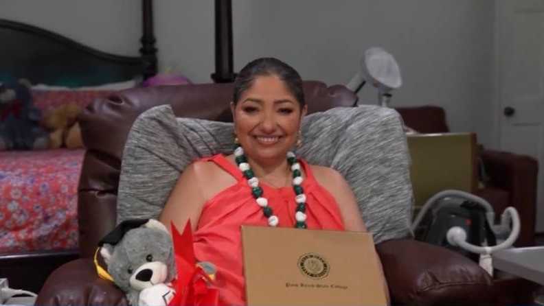 Woman battling ALS graduates from Palm Beach State College