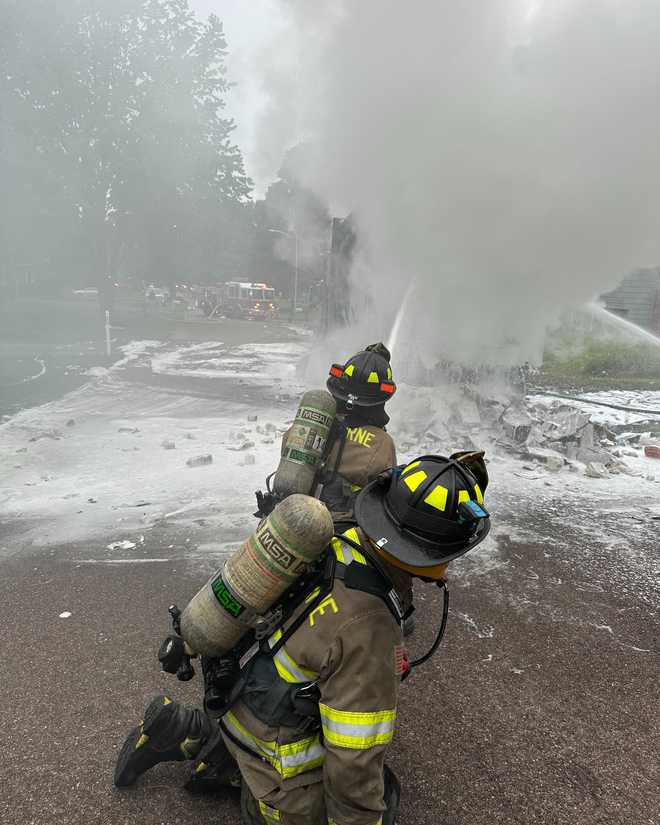 Shelburne garbage truck catches fire
