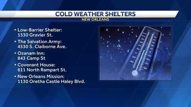 City of New Orleans activates freeze plan, see list of shelters open - Vimarsana News