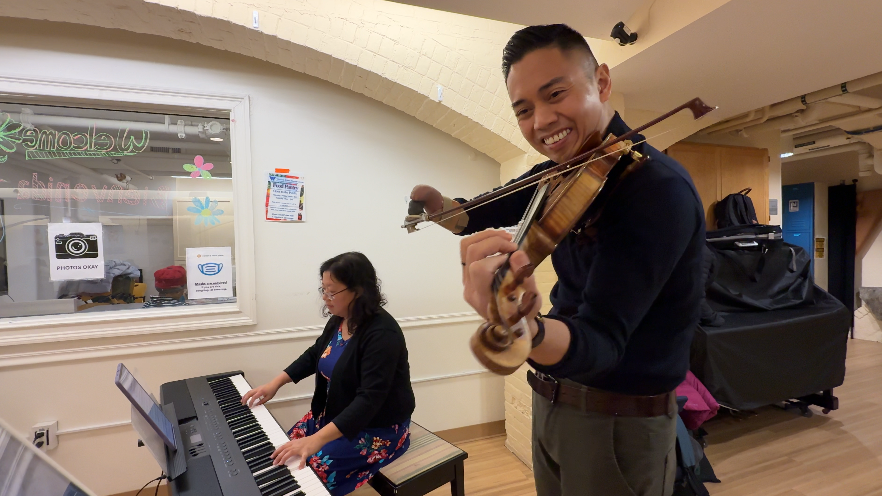 Organization brings classical music into city shelters