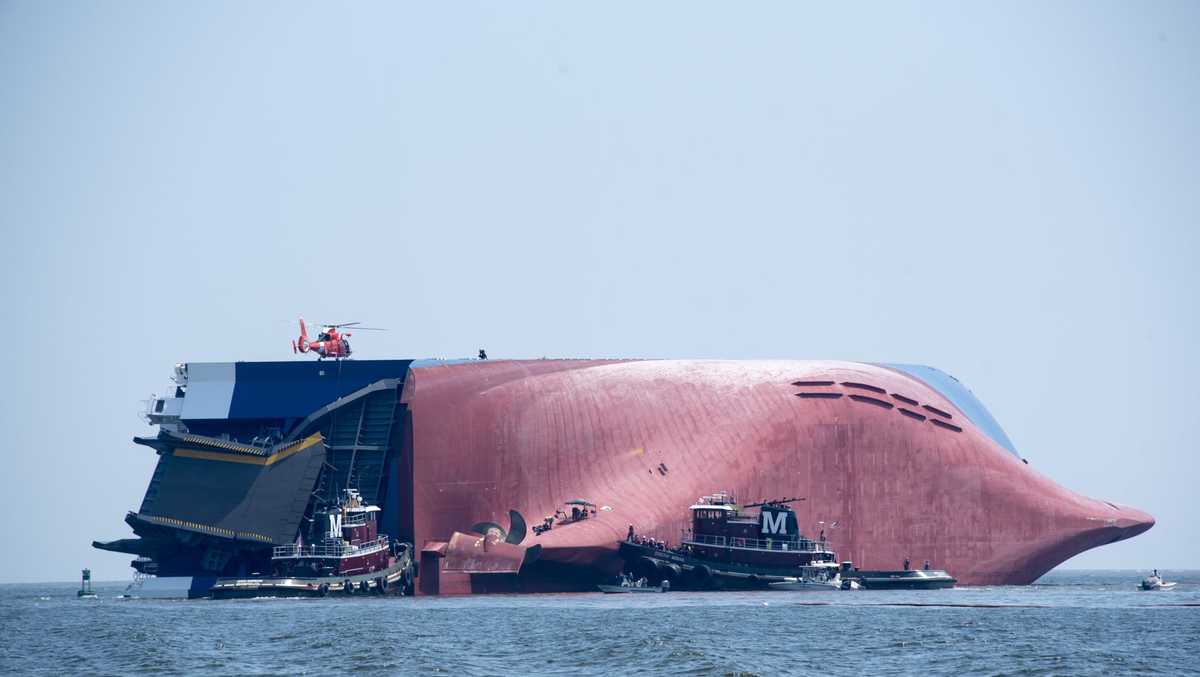 Cargo ship stuck in sand could remain in waters for months