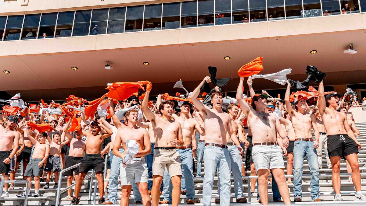 ESPN names Oklahoma State's 'Shirtless Section' its Fans of the Week