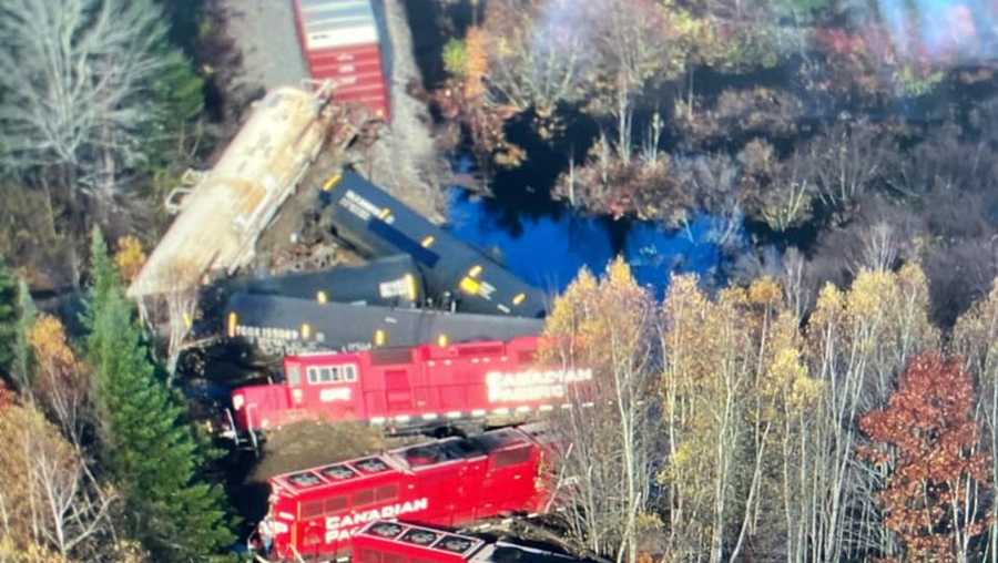 Canadian Pacific train derails following washout in Maine