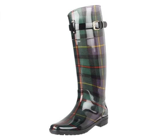 ralph lauren plaid rain boots