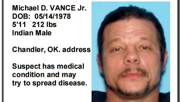 Wanted poster for Michael Vance