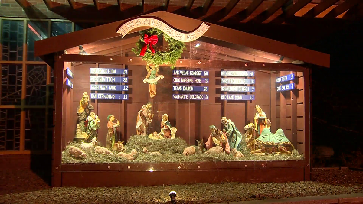 Church honors gun violence victims in nativity scene