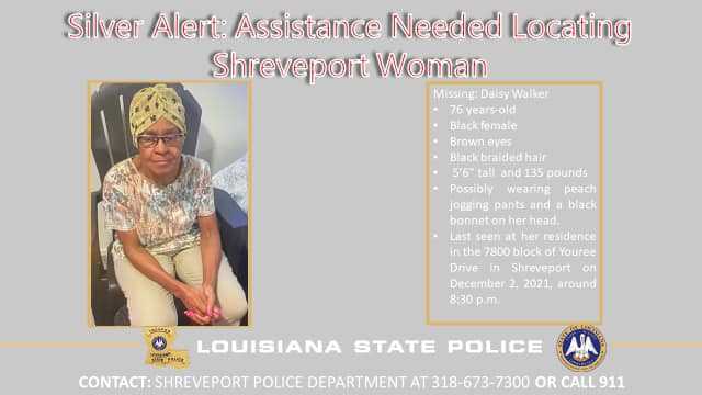 State police issues Silver Alert for missing Shreveport woman - Vimarsana News